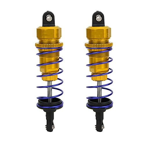 2pcs 92mm RC Oil Pressure Adjustable Front Shock Damper, 1/10 RC Car Shock Absorber, Upgraded Aluminum Alloy Buggy Suspension for ZD Racing HSP Hongnor LRP HPI (Gold) - color: Gold