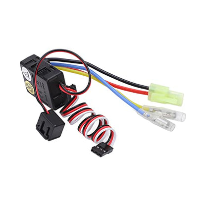 RC 25A Brushed ESC, Waterproof Integrated Design with Multiple Protection Functions and Durable Material, for 1/18 1/24 RC Car Electric RVs Truck Climbing Car Tank