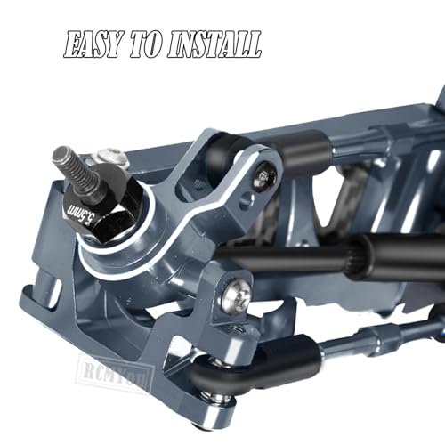 RC Upgrades Part for 1/10 Slash 4x4/Slash 4x4 VXL,Alloy Caster Block,Steering Blocks,Rear Stub Axle Carriers w/4pcs Wheel Hex & Bearings,Titanium - color: Titanium - Upgrades Part