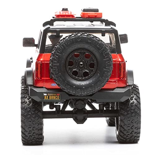 Axial RC Truck 1/24 SCX24 2021 Ford Bronco 4WD Truck Brushed RTR (Comes with Everything Needed), Red, AXI00006T1