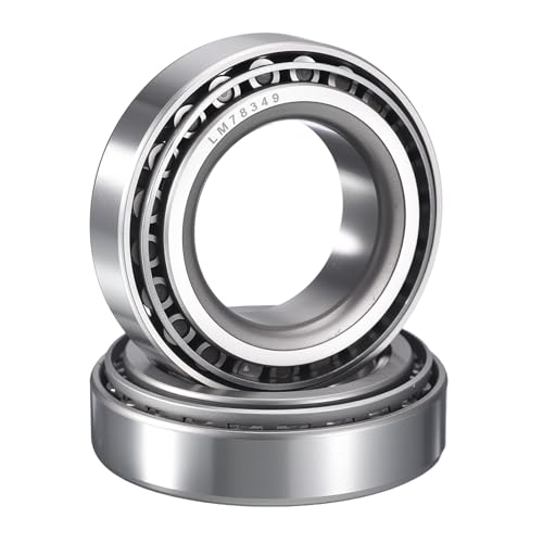 2 Pack LM78349/10A Tapered Roller Bearing Cone and Cup Set | 1.378" Bore 2.4409" OD 0.6555" Cup Width, Chrome Steel Taper Bearings Set, ABEC-3 - size: LM78349/10A