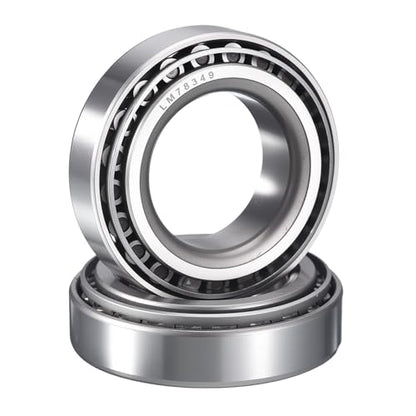 2 Pack LM78349/10A Tapered Roller Bearing Cone and Cup Set | 1.378" Bore 2.4409" OD 0.6555" Cup Width, Chrome Steel Taper Bearings Set, ABEC-3 - size: LM78349/10A