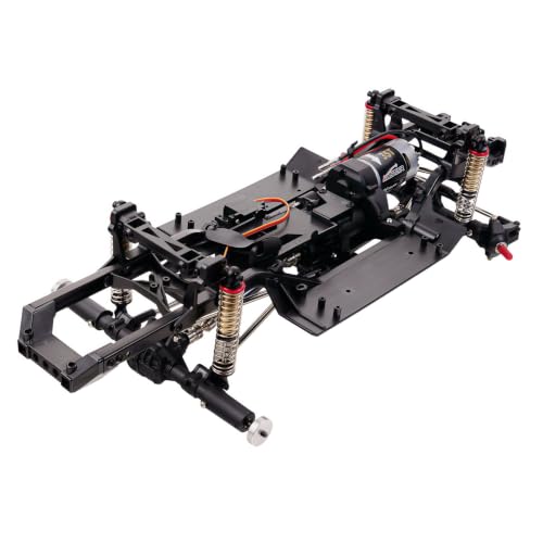 1/10 RC Crawler 313mm Chassis Kit, DIY Rolling Frame Assembly with 2-Speed Gearbox, 35T 550 Motor, Axles and Links for RC Crawler Build (Without Wheels)