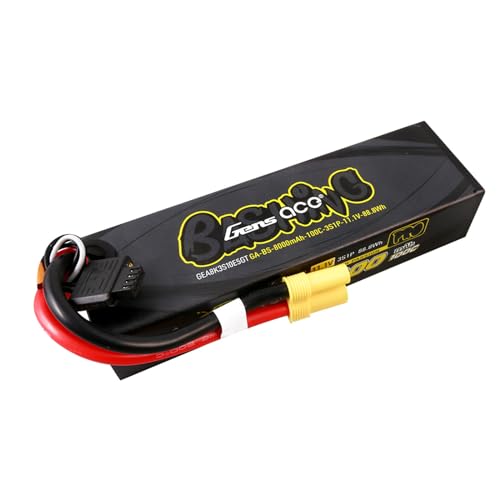 Gens ace G-Tech Bashing Pro 11.1V 100C 8000mah 3S Lipo Battery with EC5 Plug for RC Car RC Truck