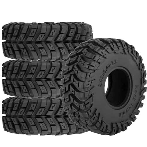 2.2 Inch RC Crawler Tires for 1/10 TRX4 SCX10 Capra AMG 6x6 Gen8 Everest Gen7 Pro Off-Road Vehicles,All-Terrain High Grip Soft Rubber Tires w/Deep Tread & Foam Insert,StyleB - style: StyleB(4pcs)