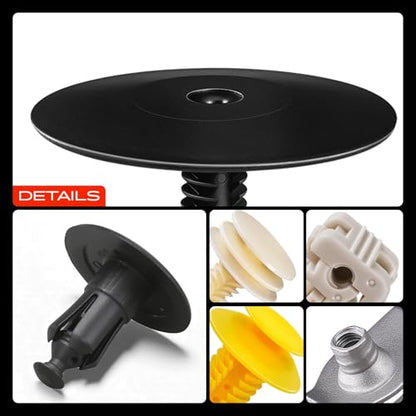 A-Premium 270PCS Fastener Retainer Clip Kit Compatible with Cadillac | for DeVille 2000-2005, Bumper Mud Shield Door Trim Panel Fender Wheelhouse Radiator Splash Shield Hood, Nylon Pin Rivet