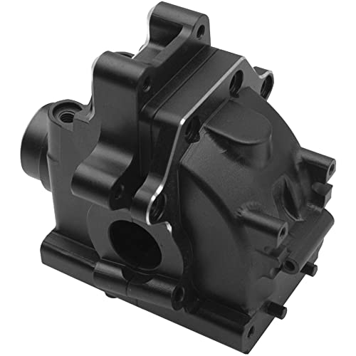 Metal Front/Rear Gearbox Housing Bulkhead Differential Gear Box Cover Case # 9529 Compatible with Traxxas 1/8 Sledge 4WD 95076-4 RC Monster Truck Upgarde Parts (Black) - color: Black