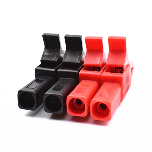 10Pcs 1000V 32A Heavy Duty Full Insulated Automotive Car Battery Alligator Clips Electrical Test Clips with 4mm Banana Jack Socket for Multimeter Test Leads