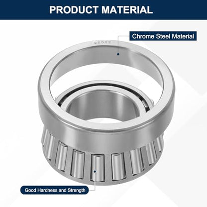 uxcell 25577/22 Tapered Roller Bearing Cone and Cup Set, 1.67" Bore x 3.27" OD x 1.02" Thick, Chrome Steel Taper Bearing Set, ABEC-3 - size: 25577/22