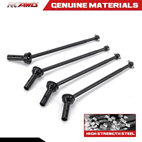 RCAWD Front Rear CVD Driveshaft 142mm #45 Steel for Arrma Mojave 6S BLX RTR EXB Roller Upgrade Parts (Black)