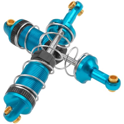 4Pack ShareGoo RC Car Shock Absorbers Metal Shocks Damper Compatible with MJX Hyper Go 16207 16208 16209 16210 H16BM H16GT H16DR 1/16 RC Car Upgrades Part (Blue) - color: Blue