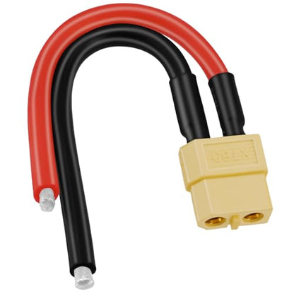 Yeebline 3 Pairs (6PCS) XT60 Plug Female and Male Connector, XT60 Connector Plug Adapter with 100mm 12AWG Silicone Copper Wire Cable Cord for RC Lipo Battery Cable Drone