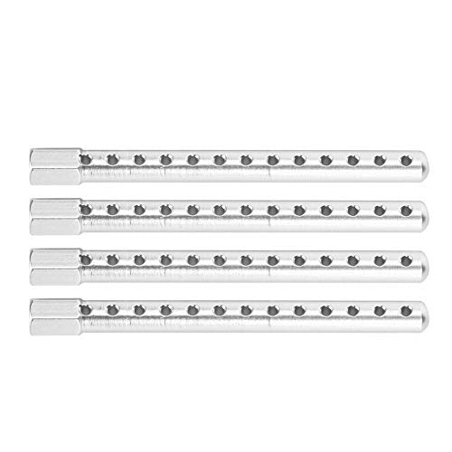 T best RC Car Shell Column, 4Pcs Aluminum Alloy RC Car Body Shell Post Holder RC Spare Parts for HSP 1/10 122037(Silver)
