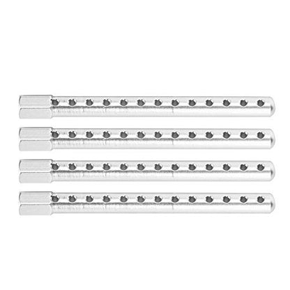 T best RC Car Shell Column, 4Pcs Aluminum Alloy RC Car Body Shell Post Holder RC Spare Parts for HSP 1/10 122037(Silver)