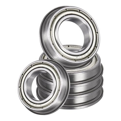 uxcell 5Pcs F6801ZZ Flanged Ball Bearings, 12 x 21 x 5mm Double Shielded Chrome Steel Deep Groove Bearing, ABEC5 - size: F6801ZZ 12 x 21 x 5mm