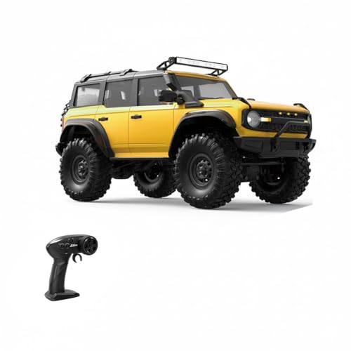 1/16 Scale RC Crawler 4WD, Full Proportional Remote Control Rock Crawler Truck with 9kg Metal Gear Servo & 12 LED Light Modes, Blue Body-on-Frame Off-Road Climbing Vehicle Hobby Toy Gift for Adults - color: R1601/Yellow