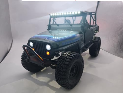 for Axial Scx10 Light Bar Kit,RC Car Top Light Headlights Lighting Taillight Kit for Axial 1/10 SCX10 III for Jeep CJ-7 RC Car Vehicle Lighting (1)