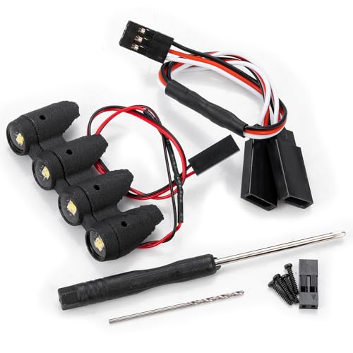 MORLORDY RC Light Kits Front and Rear Lights Set for 1/14 MJX 14303 4WD RTR High Speed RC Drift Rally Car Upgrade Parts (Front) - color: Front