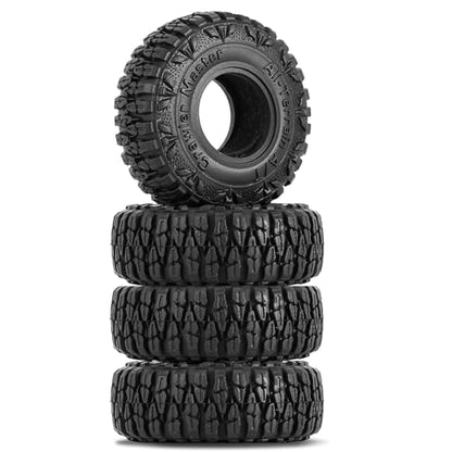 RC Dragon Claw Tires with Sponges Inserts 1.0 Crawler Tires for 1/18 TRX4M SCX24 1/24 RC Crawler Car Upgrade - size: 60 * 20mm