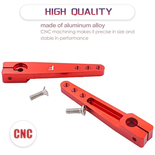 Aluminum 25T Long Steering Servo Arms for Futaba Servo Motors | 1.75inch 25T Servo Arm Horn for RC Airplane Plane Car,Compatible with Futaba Hitec Savox Power HD Servo Motors,CNC Machining