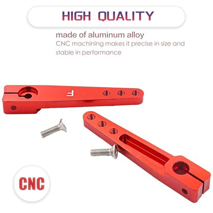 Aluminum 25T Long Steering Servo Arms for Futaba Servo Motors | 1.75inch 25T Servo Arm Horn for RC Airplane Plane Car,Compatible with Futaba Hitec Savox Power HD Servo Motors,CNC Machining