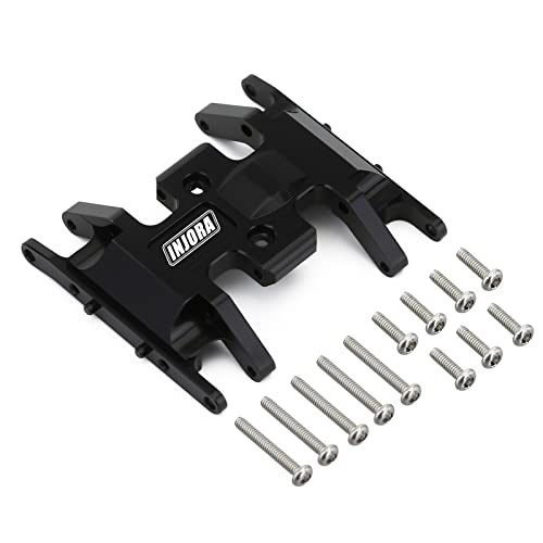 INJORA Brass Skid Plate for 1/24 RC Crawler Axial SCX24（Black） - color: Black