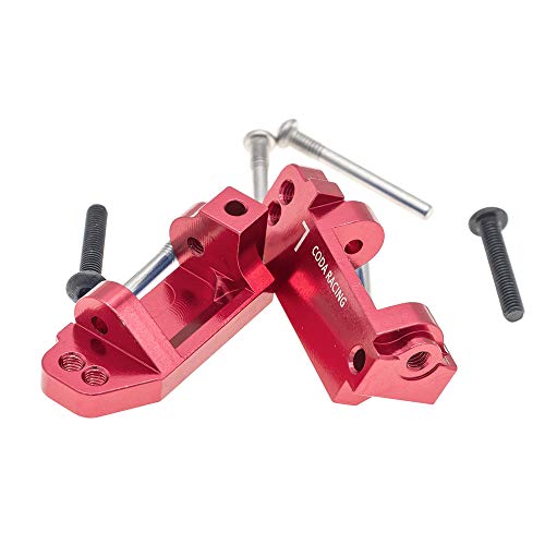 RC Alloy Caster Block for Traxxas 1/10 2WD Slash, Stampede, Rustler, Nitro Slash-Replaces Part 3632(Pair) - color: Red