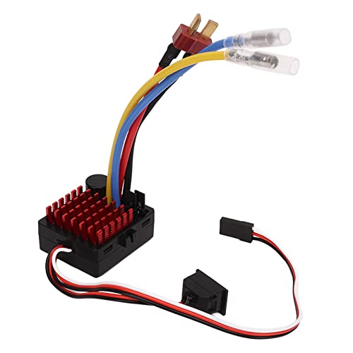 60A Brushed ESC Speed Controller with BEC 6V 2A Forward Reverse Brake Mode for 1/10 RC Car Boat with 540 550 380 370 Motor