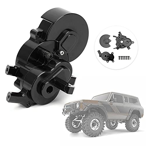 Aluminum Alloy Transmission Case Housing Set, RC Gearbox Housing for GEN8 1/10 RC Car, CNC 6061 - T6 with Hard Anodized Finish and PTFE Coated Gears (Black) - color: Black