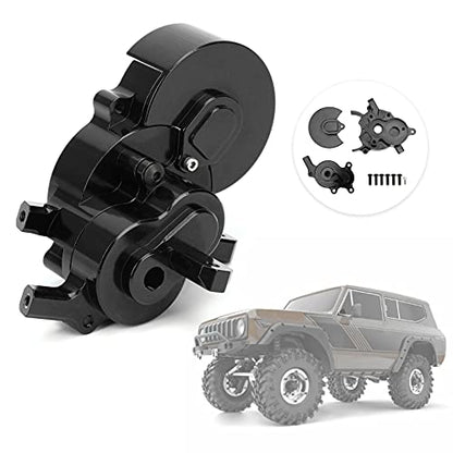 Aluminum Alloy Transmission Case Housing Set, RC Gearbox Housing for GEN8 1/10 RC Car, CNC 6061 - T6 with Hard Anodized Finish and PTFE Coated Gears (Black) - color: Black