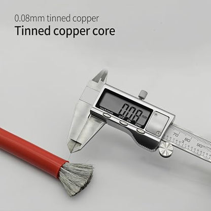 18 AWG Gauge Silicone Wire Electrical Cable（5ft red &5ft Black） Soft & Flexible 0.08 mm Tinned Copper core High Temperature Resistant Silicone Wire for Arduino Projects, RC Cars, Boat, Drones - size: 5ft Red+5ft Black ﻿, style: 18 AWG