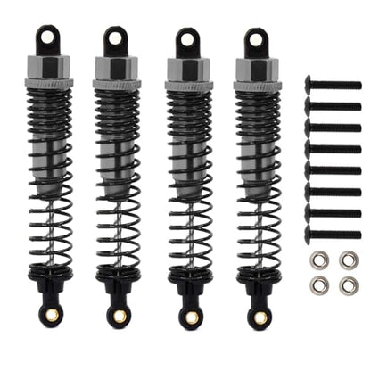 4Pack 1/10 RC Truck Car Adjustable Shock Absorber Damper 108004 Upgrade Parts 108mm Oil 108mm Oil Adjustable Alloy Aluminum Shock For 1:10 HSP 94188 94108 94111 Redcat Volcano (Titanium) - color: Titanium