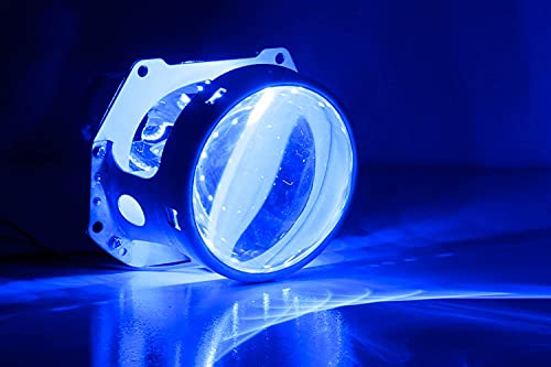 iJDMTOY Ultra Blue 15-SMD LED Accent Ambient Lighting Kit Compatible with Car Motorcycle Projector Lens Demon Eye Retrofit - color: Blue