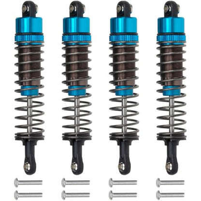 1/10 RC Crawler Shocks 4Pcs 85mm Aluminum Oil Filled Absorber Adjustable Damper Set for Tamiya CC-02 Axial SCX10 Capra D90 TRX4 Upgrades Parts (Blue)