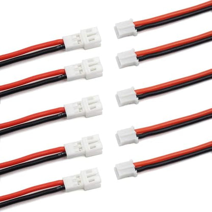 15Pairs JST-PH 2.0 2 Pin Male and Female Connector Plug with Soft Silicone Wire Cable 10cm - size: JST-PH 2.0 2Pin