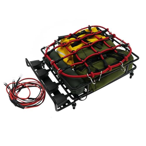 1: 10 RC Crawler Roof Rack and Luggage Set Multiple Waterproof Bags Accessory Lightweight DIY Modification Parts, Style B