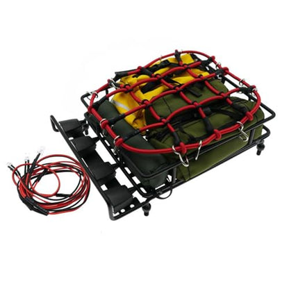 1: 10 RC Crawler Roof Rack and Luggage Set Multiple Waterproof Bags Accessory Lightweight DIY Modification Parts, Style B