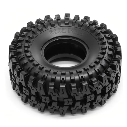 1.9 Inch RC Crawler Tires, Soft Rubber Mud Tyres with Foam Insert, 4PCS for 1/10 Rock Crawler TRX4 SCX10 D90 D110 Gen8
