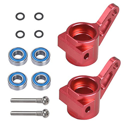 Hosim RC Alloy Steering Blocks RC Crawler Parts for 1/10 Slash,Stampede,Rustler and Bandit Slash Replacement Parts 3736(Red)