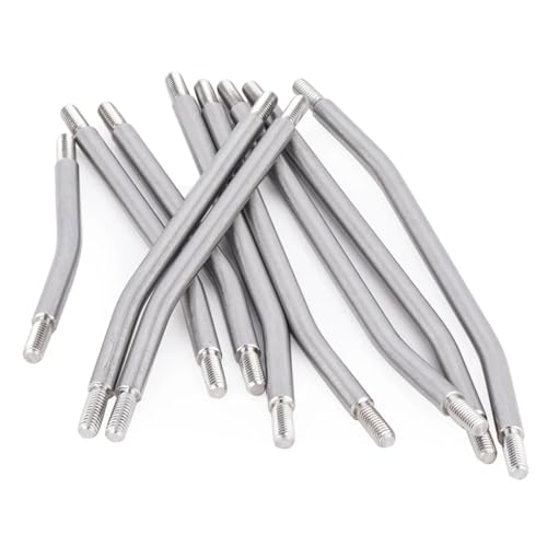 RC Models Parts For Axial For SCX10 II 90046 1/10 10Pcs Stainless Steel Links Rod Set With Ball End 313/324mm Wheelbase RC Crawler Car Upgrade Parts(324mm) - size: 324mm