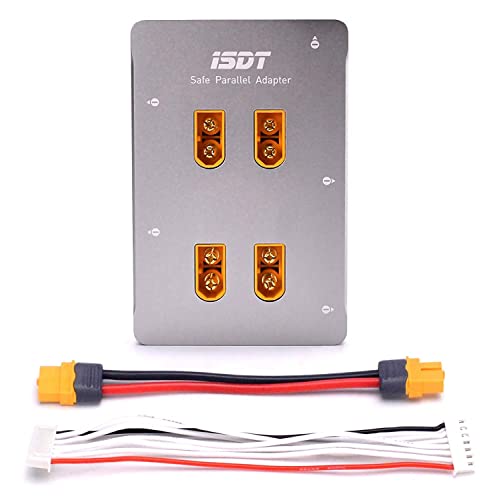 ISDT PC-4860s Lipo Battery Charge Board,1-8S XT60 Safe Parallel Charge Board Balance Charging Plate for RC Battery Charger Lithium Batteries(4 Channels)
