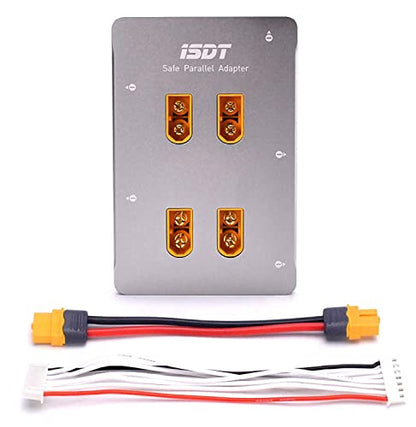 ISDT PC-4860s Lipo Battery Charge Board,1-8S XT60 Safe Parallel Charge Board Balance Charging Plate for RC Battery Charger Lithium Batteries(4 Channels)