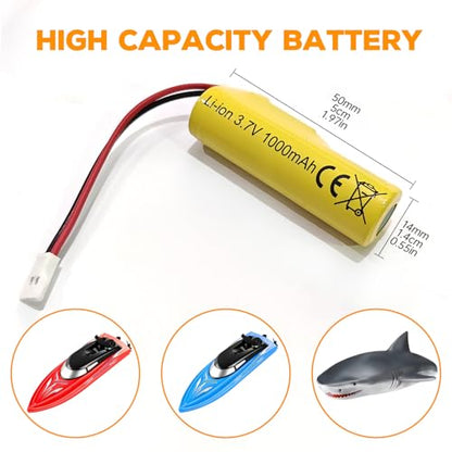 sea jump 2PCS 3.7V 1000mAh Li-ion Battery with Molex Plug and USB Charging Cable Suitable for RC Engineering Vehicles Drifting Vehicles Trucks Off-Road Vehicles High-Speed Climbing Racing Cars Boats