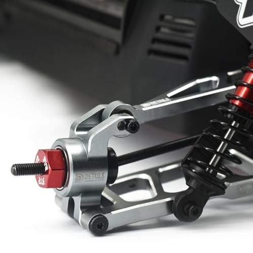 Hobby Details Aluminum Upgrade Parts Set for ARRMA Mini Kraton 4x4 1/16, Front & Rear A-Arms, Knuckle, Steering,Titanium Color (Rear Knuckle) - color: Rear Knuckle