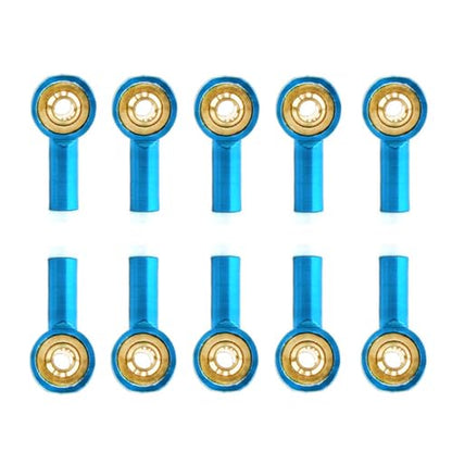 kingsea 10 Pcs Steering Linkage Tie Rod End M2 Ball Joint Linkage Tie Rod End for RC Car Boat Truck, Blue - color: Blue