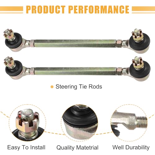 ACROPIX 15cm 5.91" Steering Tie Rod End Tie Rod Link Fit for 50cc 70cc 90cc 110cc 125cc 150cc ATV Quad Four Wheeler with Ball Joint Accessories - Pack of 2 - size: 150mm