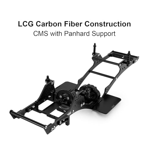 INJORA Front Mounted Transmission LCG Carbon Fiber Chassis Kit for 1/10 RC Crawlers Upgrade(INC-10F)