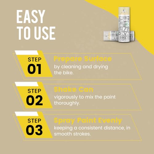 Spray.Bike Spray Paint - Chalk Farm (Off-White) | Designed Mainly for Bicycles | Multi-Use Acrylic Spray Paint for Metal, Plastic | High Coverage Bike Paint, 400ml - color: Chalk Farm