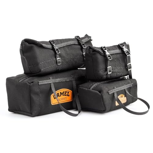 RC Off-Road Car Replica Kit Simulated Roof Travel Bag Scale Decorative Luggage Compatible with 1/10, 1/16, 1/18 Scale Models SCX10, TRX4, TRX4M, WPL Series (Black) - color: Black
