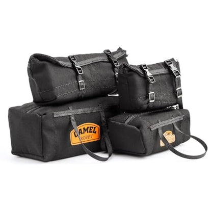 RC Off-Road Car Replica Kit Simulated Roof Travel Bag Scale Decorative Luggage Compatible with 1/10, 1/16, 1/18 Scale Models SCX10, TRX4, TRX4M, WPL Series (Black) - color: Black